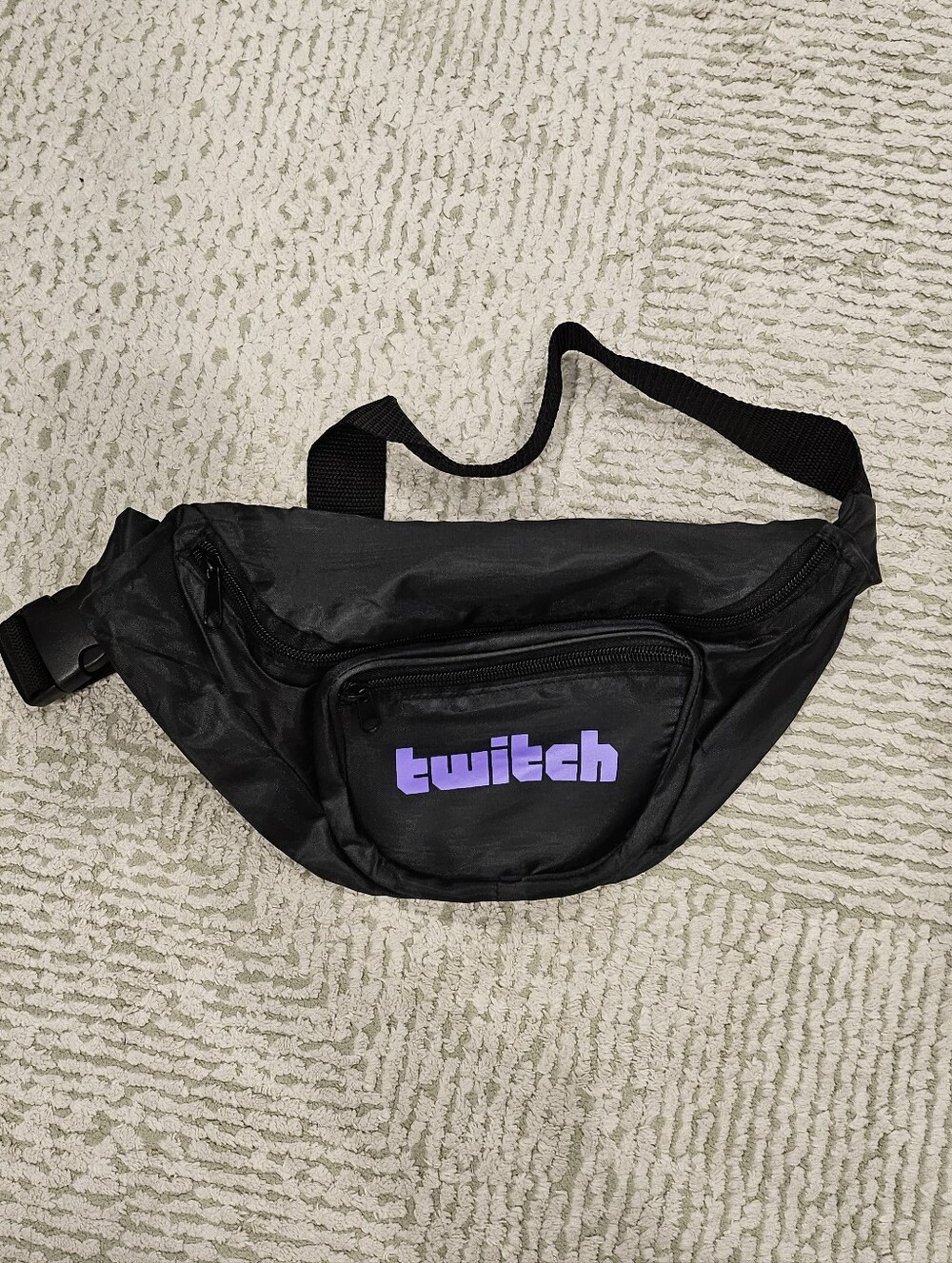 Twitch Nylon Fanny Pack / Waist Pack - Black